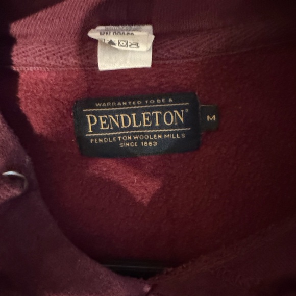 Pendleton Maroon Hoodie with Gold Accent - Picture 2 of 3